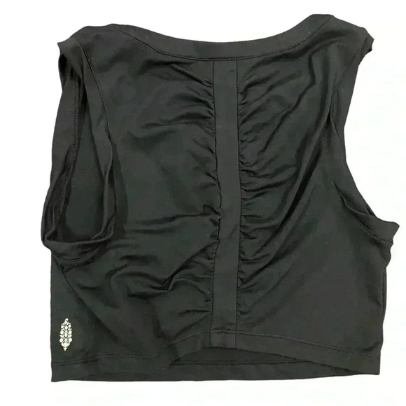 Free People Movement Upper Hand Crop Top in Black Size Medium - Picture 6 of 8